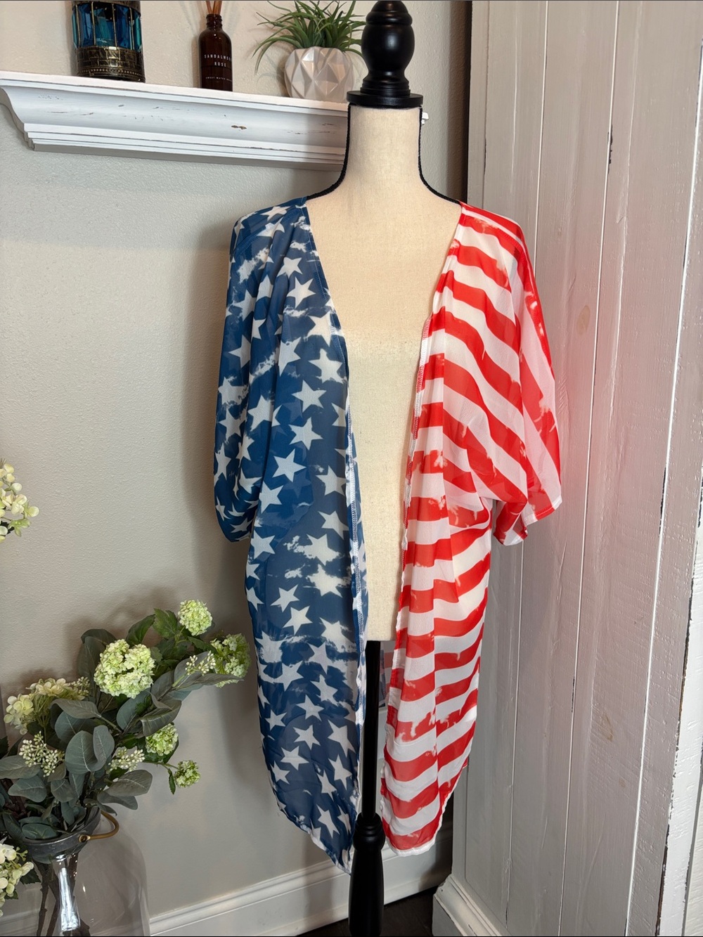 Women’s Red & Blue Stars and Stripes Cover-Up